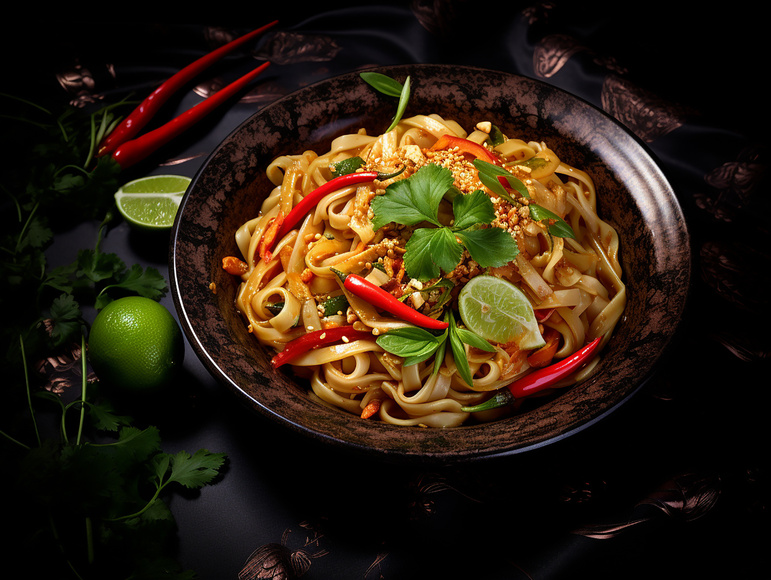 Pad Thai vegetables udon noodles